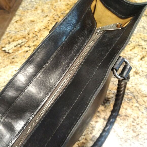 Patricia Nash Zancona Black Smooth Leather Tote Women's Handbag B1515 - Picture 10 of 12